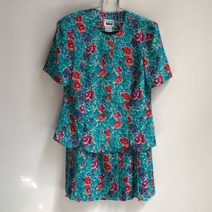 Vintage Leslie Fay two-piece skirt set